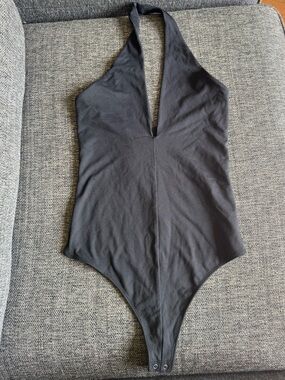 Abercrombie & Fitch Soft A&F Collection Black Halter Bodysuit